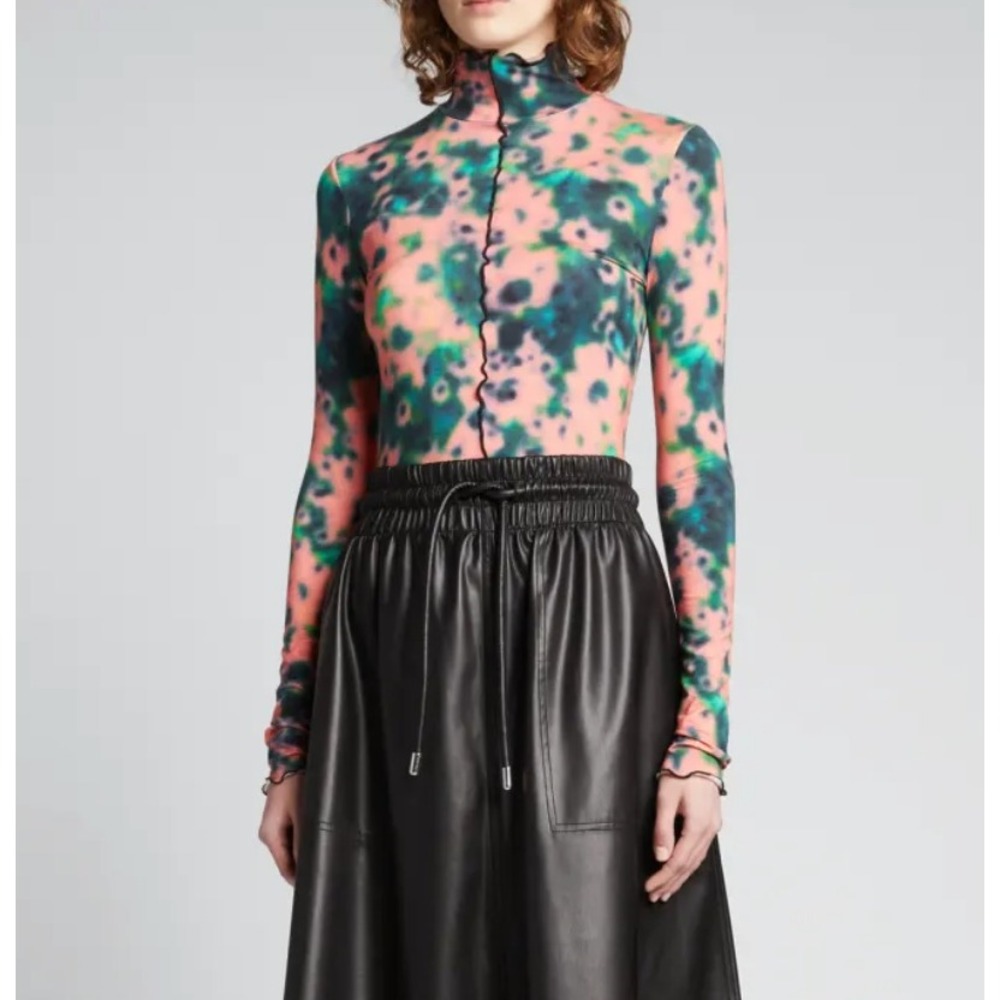 Proenza Schouler White Label Turtleneck Womens Medium Multicolor Floral Top